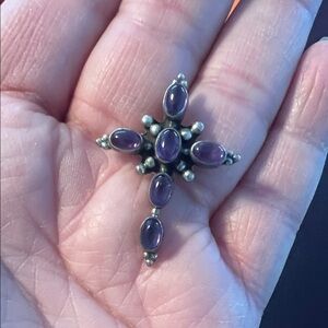 Elegant amethyst Cross Pendant